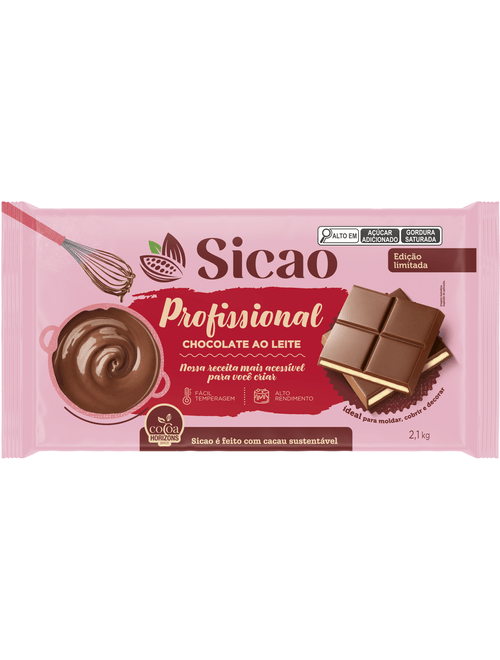 CHOCOLATE EM BARRA AO LEITE PROFISSIONAL 1,01KG SICAO
