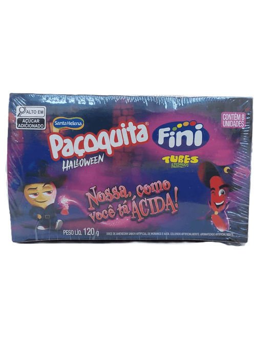 DOCE PACOQUITA HALLOWEEN DISPLAY COM 8 UNIDADES DE 15G CADA SANTA HELENA