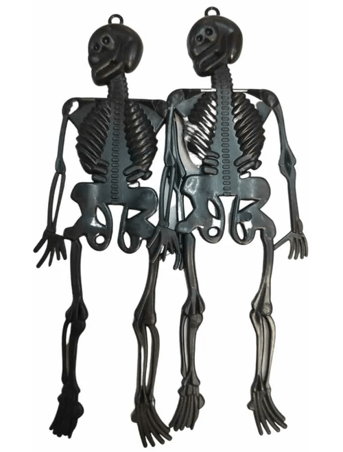 ENFEITE ESQUELETO 10CM HELLOWEEN COM 4 UNIDADES TOYS