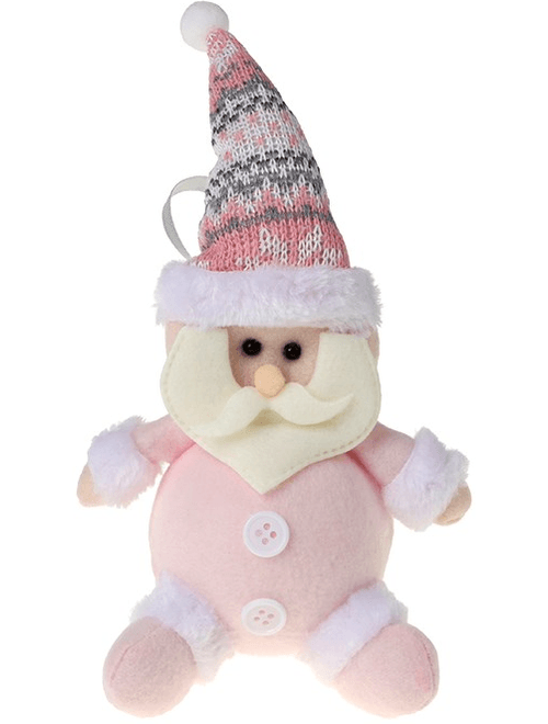 BONECO PAPAI NOEL BOLUDO ROSA 22CM ZEIN