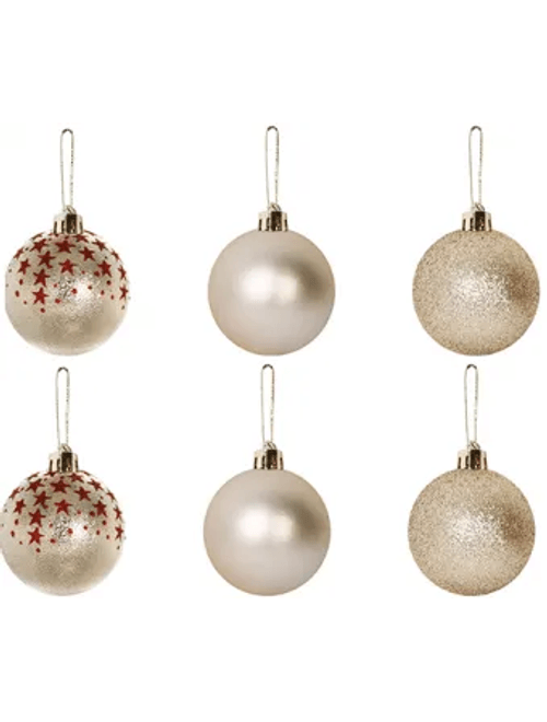 BOLA CONSTELACAO 6CM ROSE COM 6 UNIDADES ZEIN