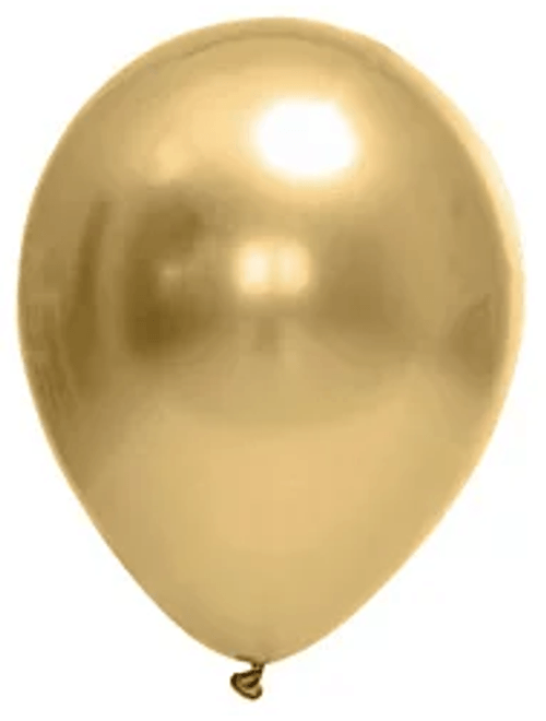 BALAO CROMADO OURO NUMERO 5 COM 25 UNIDADES FESTBALL