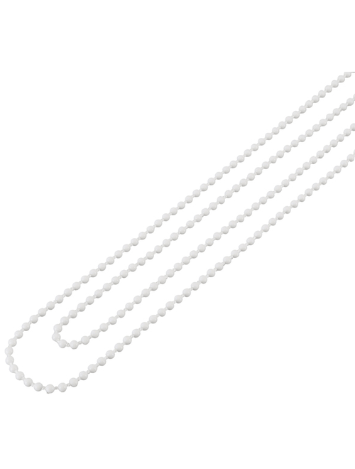 CORRENTE COM BOLINHA PLASTICA BRANCA CIM