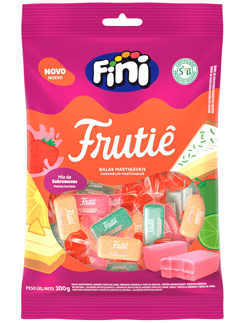 BALAS MASTIGAVEIS FRUTIE MIX DE SOBREMESAS 200G FINI