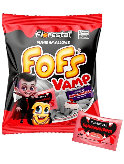 MARSHMALLOW FOFS VAMPI COM COBERTURA SANGUINOLENTA 200G FLORESTAL