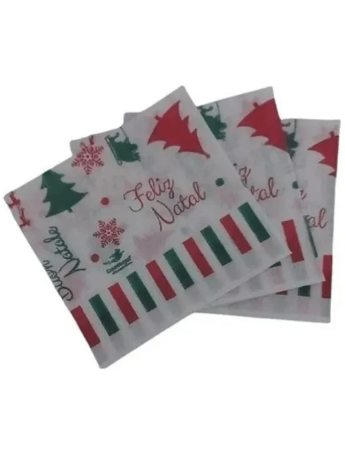 GUARDANAPO DE PAPEL 19,5X22,5CM FELIZ NATAL COM 50 UNIDADES CAMP FESTAS