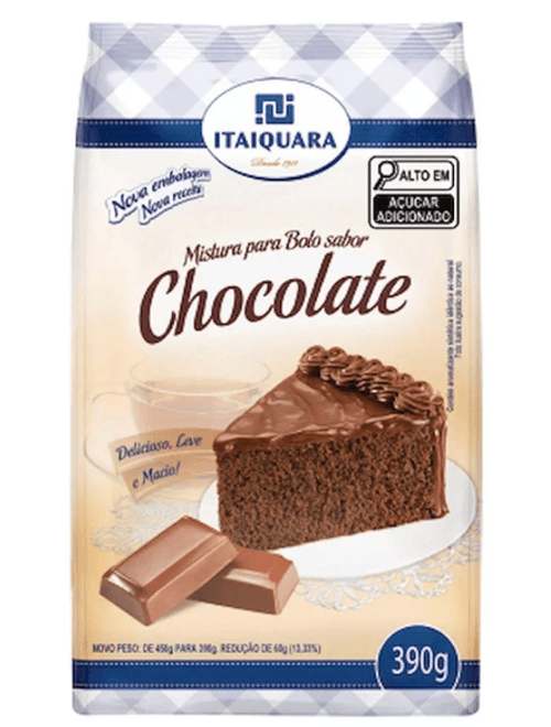 MISTURA PARA BOLO SABOR CHOCOLATE 390G ITAIQUARA