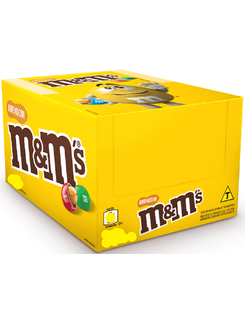 CONFEITOS DE CHOCOLATE COM AMENDOIM M&M'S CONTEM 18 UNIDADES DE 40G CADA