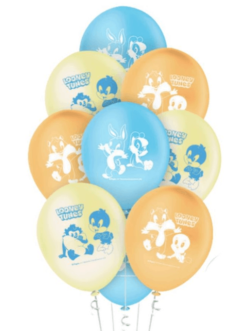 BALAO LATEX 9 POLEGADAS LOONEY TUNES COM 25 UNIDADES REGINA