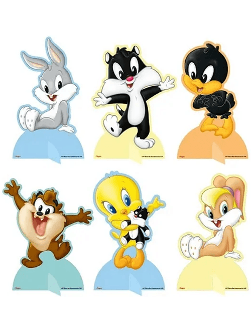 DECORACAO DE MESA LOONEY TUNES COM 6 UNIDADES REGINA