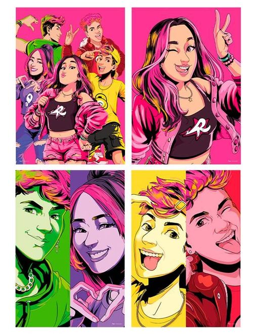 CARTAZ DECORATIVO EMILLY VICK COM 4 UNIDADES REGINA