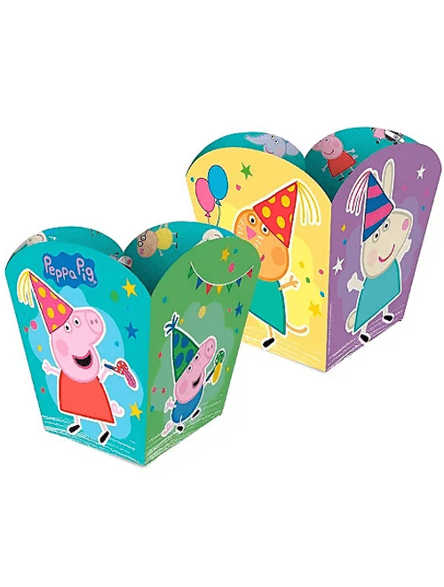 CACHEPOT PAPEL PEPPA PIG  COM 4 UNIDADES REGINA