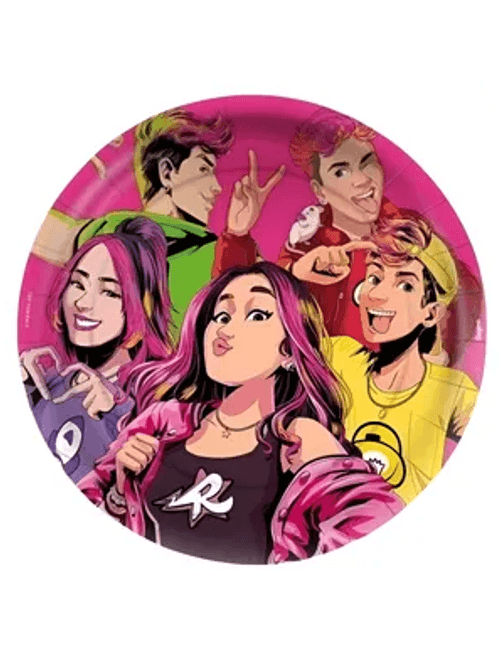 PRATO DE PAPEL 18CM EMILLY VICK COM 8 UNIDADES REGINA