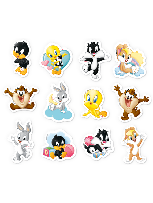 MINI PERSONAGEM DECORATIVOS LOONEY TUNES COM 12 UNIDADES REGINA