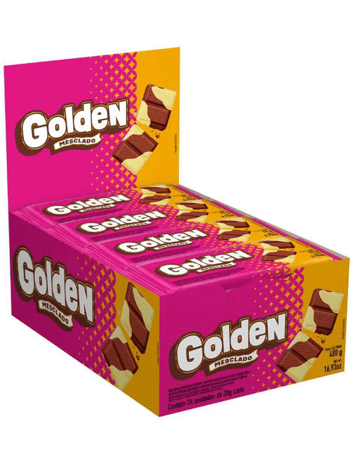 CHOCOLATE GOLDEN MESCLADO CONTEM 24 UNIDADES DE 20G CADA