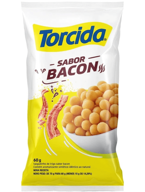SALGADINHO TORCIDA BACON COM 24 UNIDADES DE 60G CADA