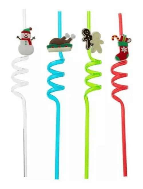 CANUDO ESPIRAL DIVERTIDO NATAL COM 4 UNIDADES SILVER FESTAS