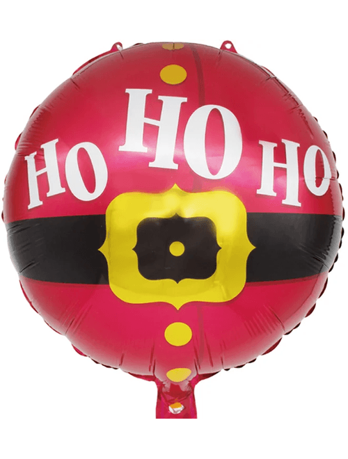 BALAO 18 POLEGADAS REDONDO NATAL HO  HO HO SILVER FESTAS