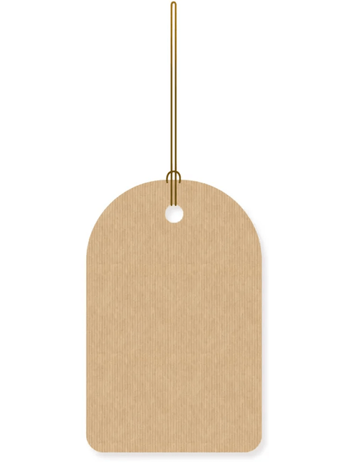 TAGS PARA PRESENTE LISO KRAFT COM 12 UNIDADES CROMUS