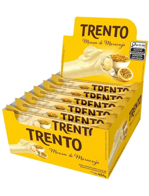 TRENTO MOUSSE MARACUJA COM 16 UNIDADES DE 29G CADA