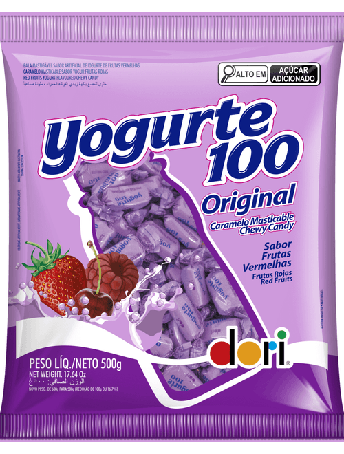 BALA YOGURTE100 FRUTAS VERMELHAS 500G DORI